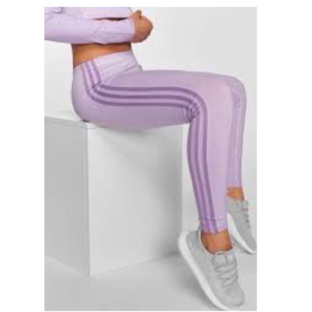 Adidas Purple Tree Stripes Leggins S